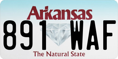 AR license plate 891WAF
