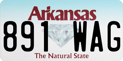 AR license plate 891WAG
