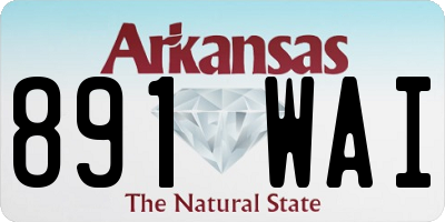 AR license plate 891WAI