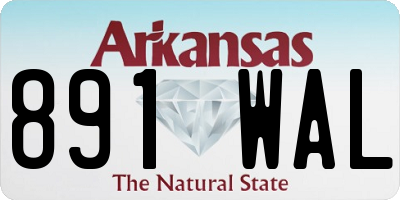 AR license plate 891WAL