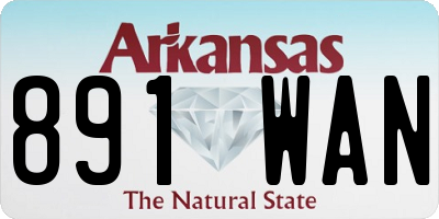AR license plate 891WAN