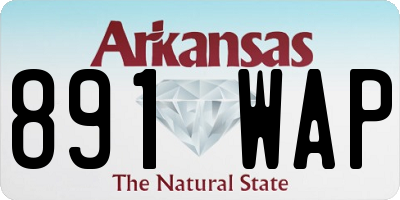 AR license plate 891WAP