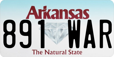 AR license plate 891WAR