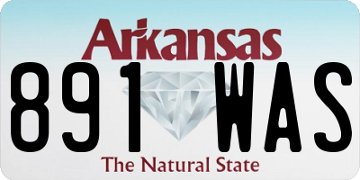 AR license plate 891WAS