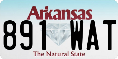 AR license plate 891WAT