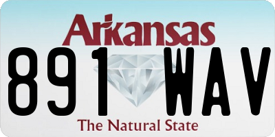 AR license plate 891WAV