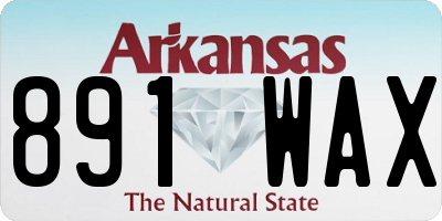 AR license plate 891WAX