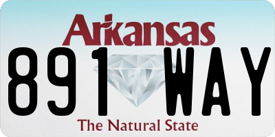 AR license plate 891WAY