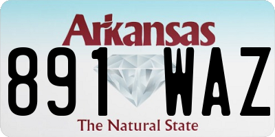 AR license plate 891WAZ