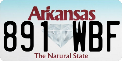 AR license plate 891WBF