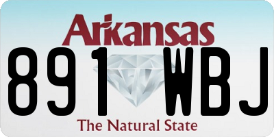 AR license plate 891WBJ