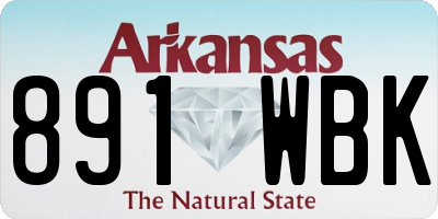 AR license plate 891WBK