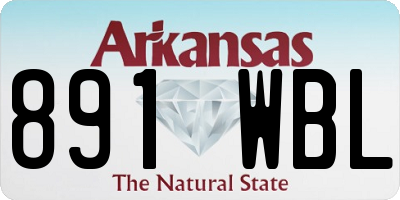 AR license plate 891WBL