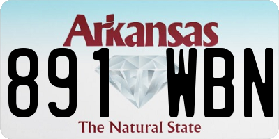 AR license plate 891WBN