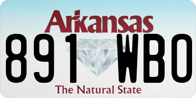 AR license plate 891WBO