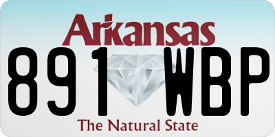 AR license plate 891WBP