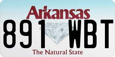 AR license plate 891WBT