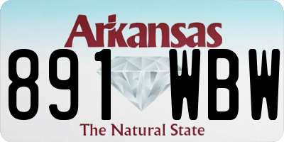 AR license plate 891WBW