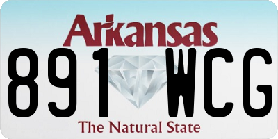 AR license plate 891WCG