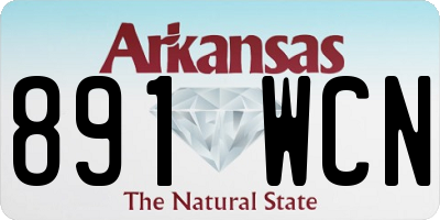 AR license plate 891WCN