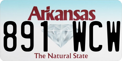 AR license plate 891WCW