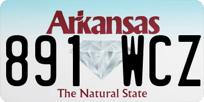 AR license plate 891WCZ