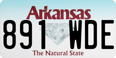 AR license plate 891WDE