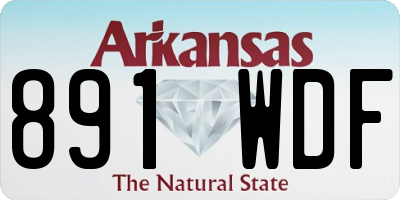 AR license plate 891WDF