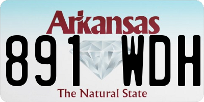 AR license plate 891WDH