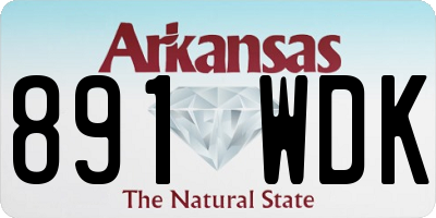 AR license plate 891WDK