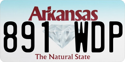 AR license plate 891WDP