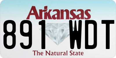 AR license plate 891WDT