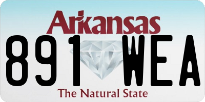 AR license plate 891WEA