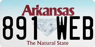 AR license plate 891WEB