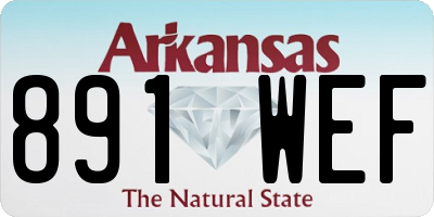 AR license plate 891WEF