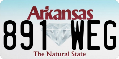 AR license plate 891WEG