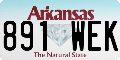 AR license plate 891WEK