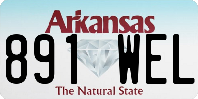 AR license plate 891WEL