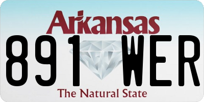 AR license plate 891WER