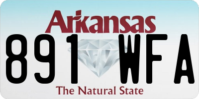 AR license plate 891WFA