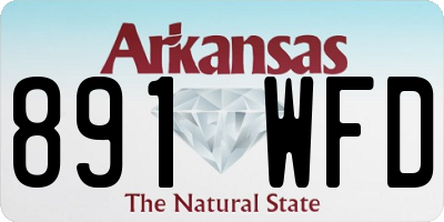 AR license plate 891WFD