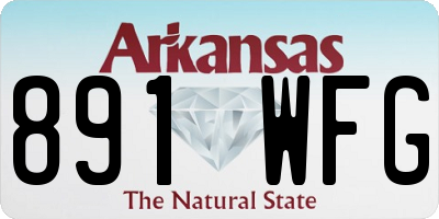 AR license plate 891WFG