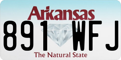 AR license plate 891WFJ