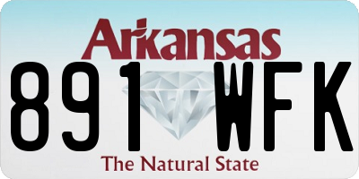 AR license plate 891WFK