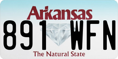 AR license plate 891WFN