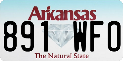 AR license plate 891WFO