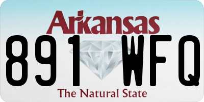 AR license plate 891WFQ