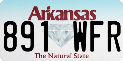 AR license plate 891WFR