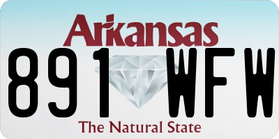 AR license plate 891WFW