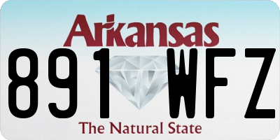 AR license plate 891WFZ